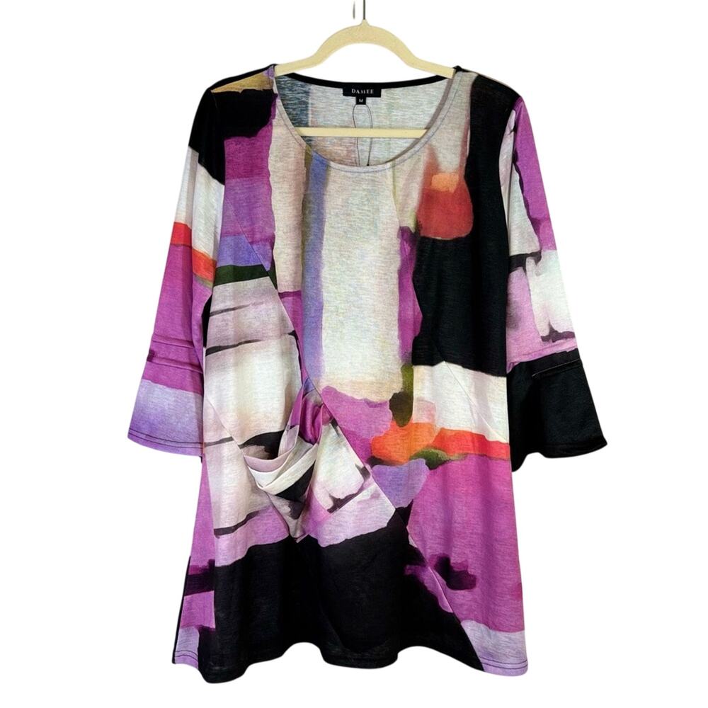 NWT Damee Multicolor Abstract Women's Tunic Size Medium 0323